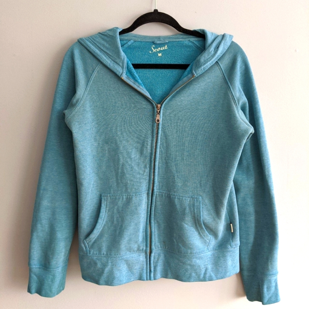 Medium blue zip-up hoodie